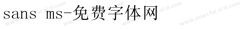 sans ms字体转换
